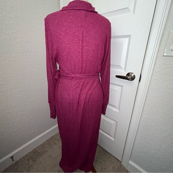 Daily Practice Anthropologie Ribbed Knit 1/2 Wrap   Maxi Dress - Picture 10 of 11